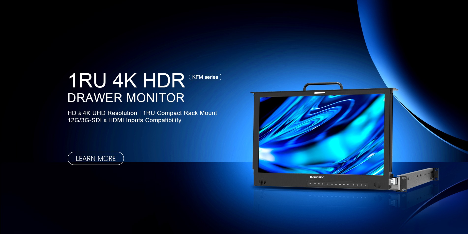 17" 4K HDR 1RU drawer monitor