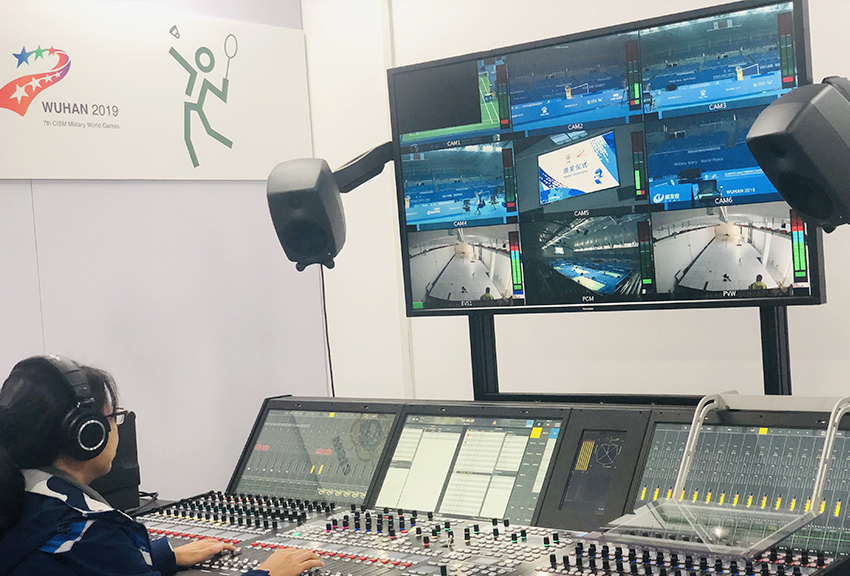 The MCR of The 7th CISM Military World Games applied 7pcs 55inch FHD broadcast monitors in 2019