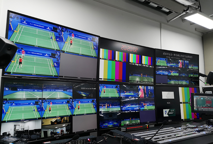 The MCR of The 7th CISM Military World Games applied 7pcs 55inch FHD broadcast monitors in 2019