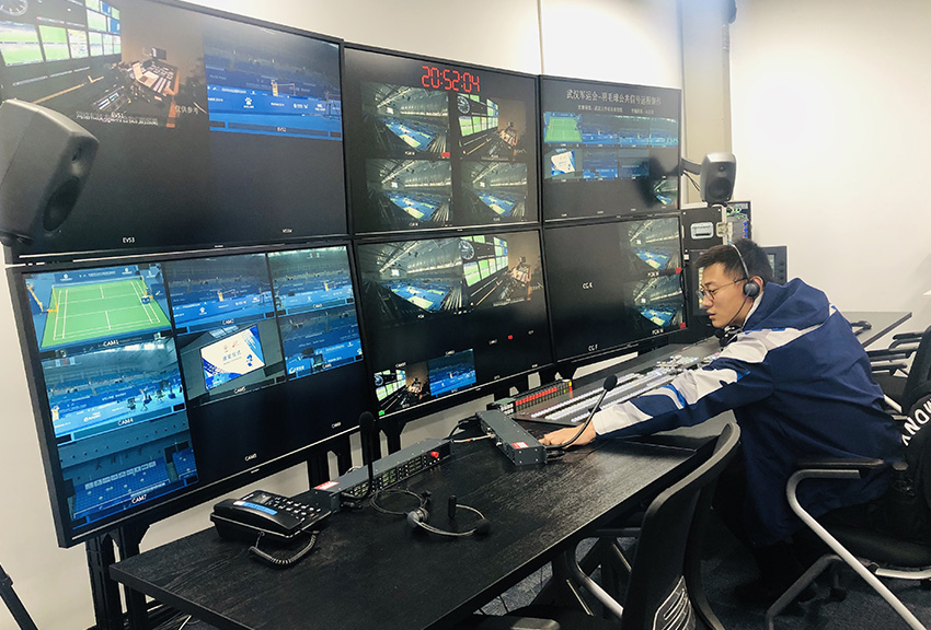 The MCR of The 7th CISM Military World Games applied 7pcs 55inch FHD broadcast monitors in 2019
