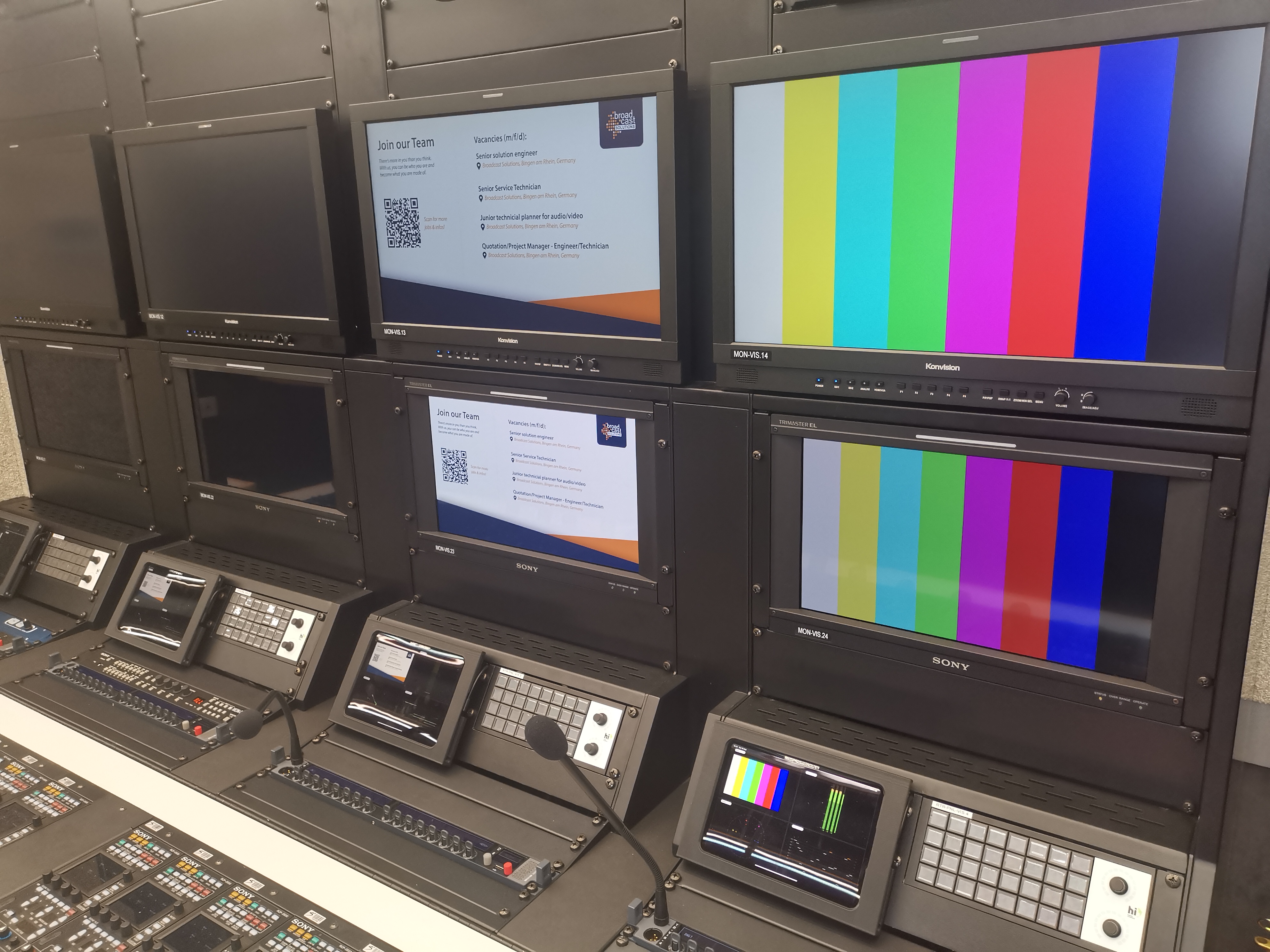 Konvision monitors were adopted by South Africa’s SuperSport IP2 broadcast truck