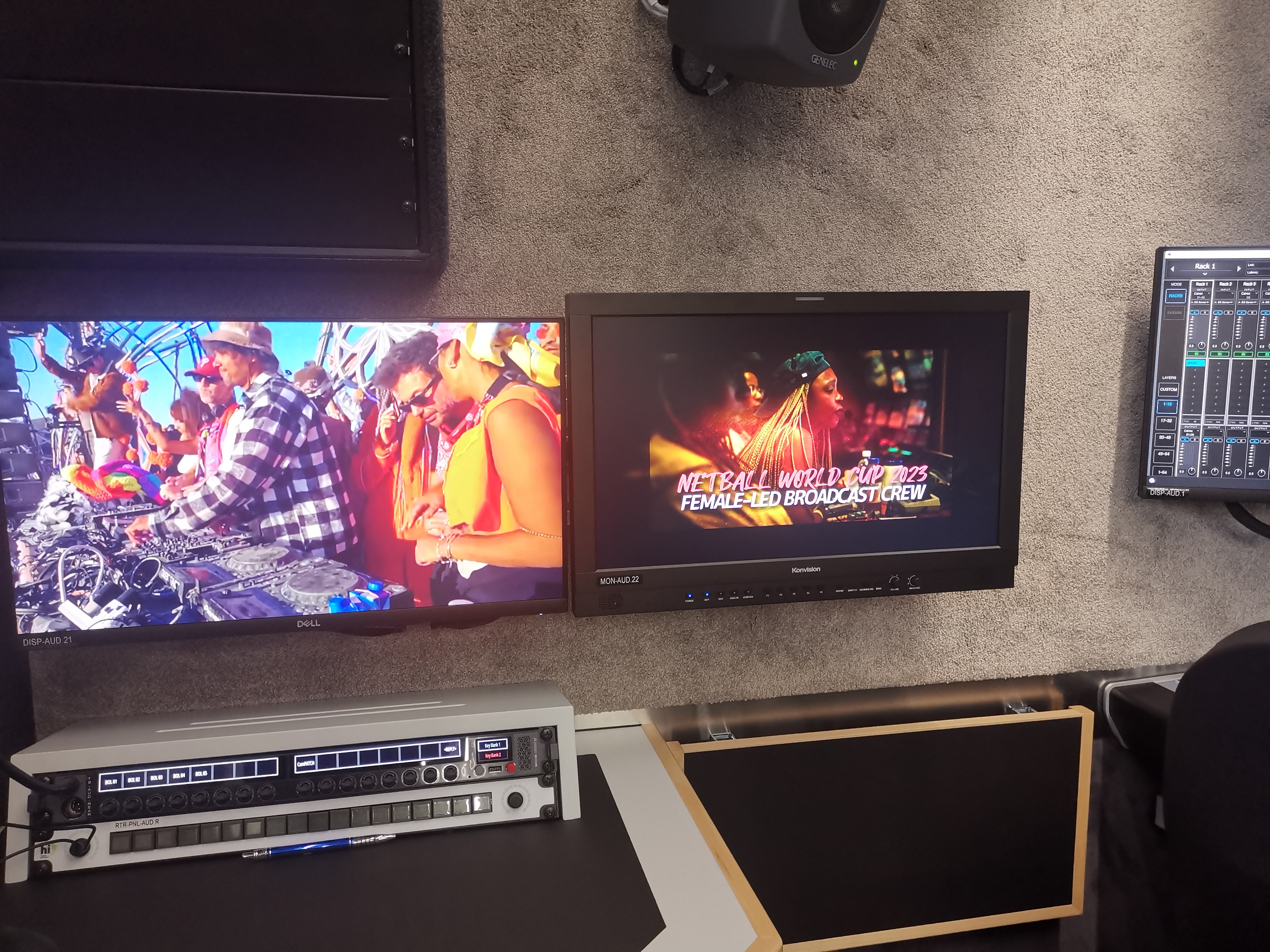 Konvision monitors were adopted by South Africa’s SuperSport IP2 broadcast truck