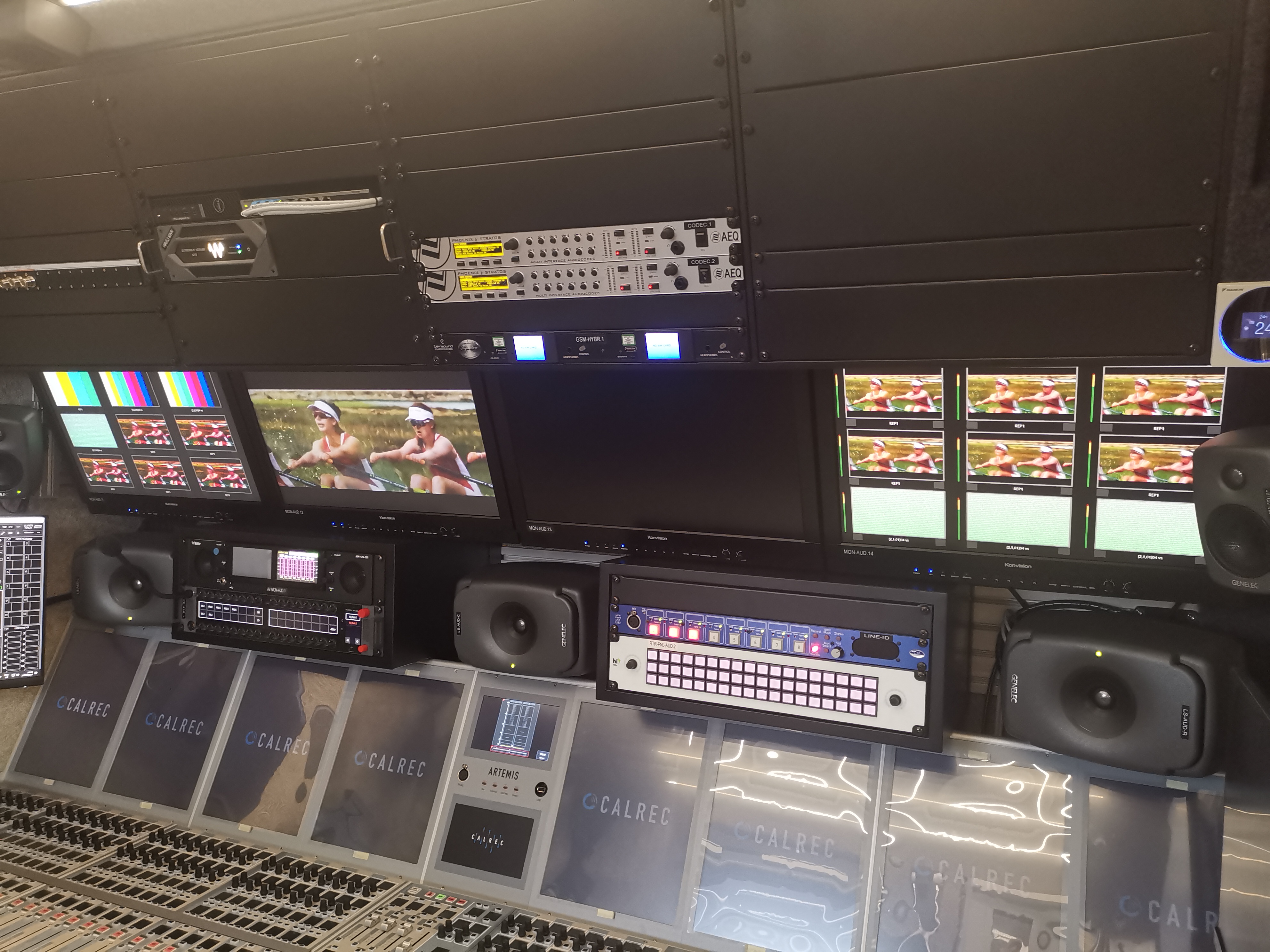 Konvision monitors were adopted by South Africa’s SuperSport IP2 broadcast truck