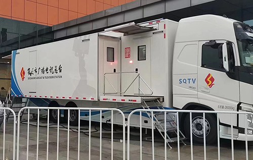 OB vans of SuQian TV station